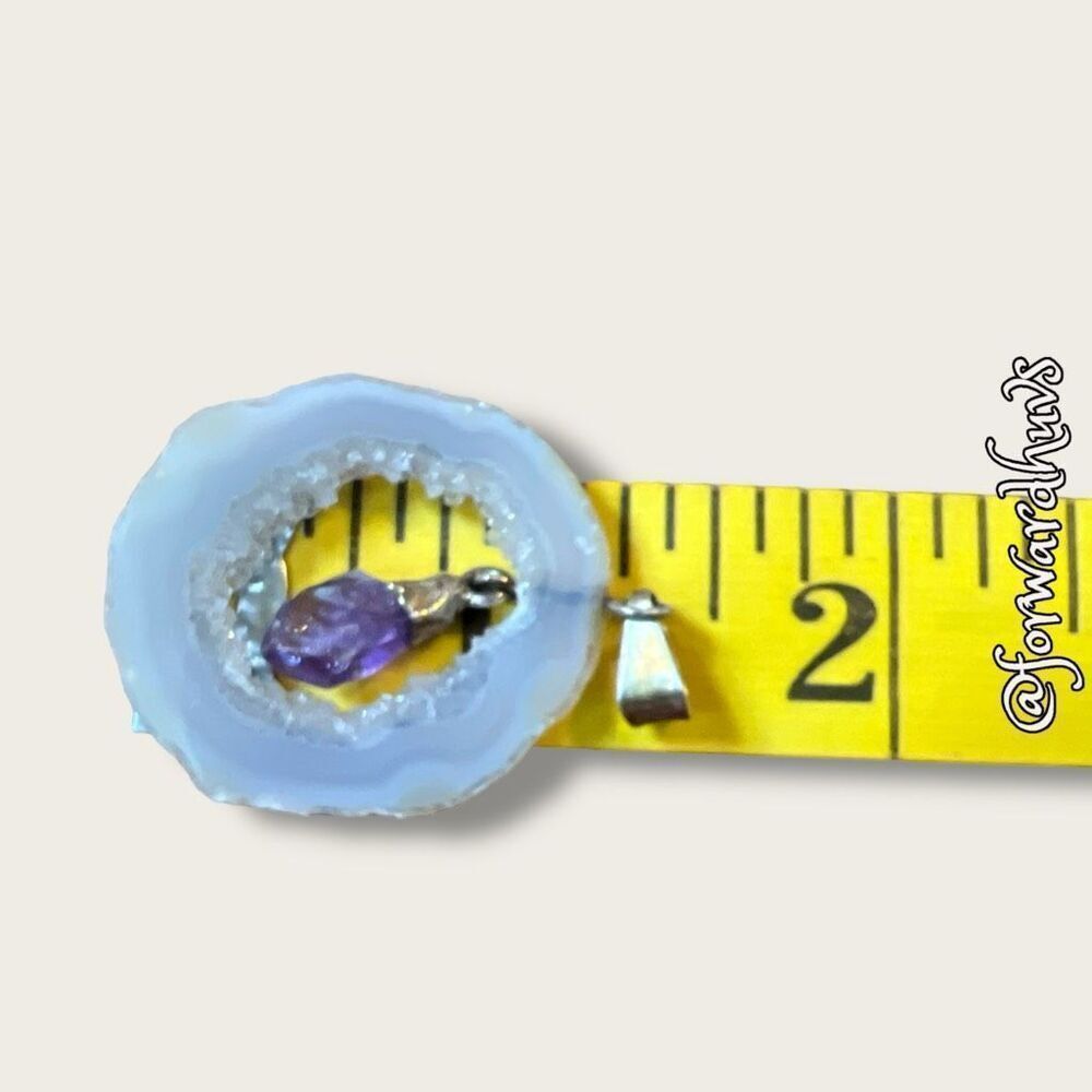 Crystal and Amethyst Pendant without Chain - Picture 6 of 8
